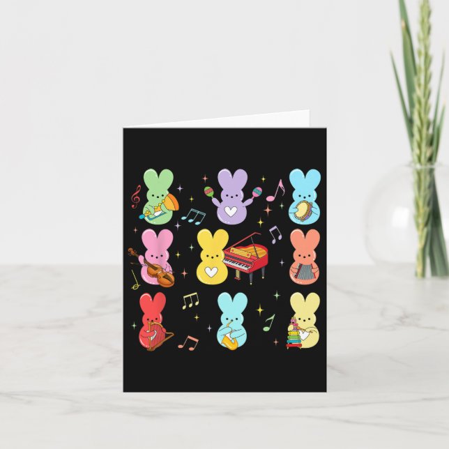 Cartão Dia da Páscoa de Professores de Música (Frente)