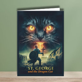 Cartão Dia da rua Georges, Santo George e Dragão