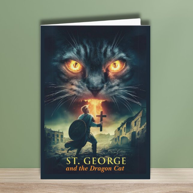 Cartão Dia da rua Georges, Santo George e Dragão (Criador carregado)