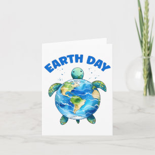 Cartão Dia da Terra 2025 Tartaruga Marinha Salva O Planet