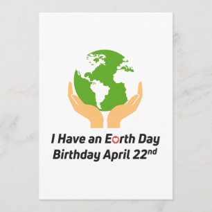 Cartão Dia da Terra Aniversário 22 de abril