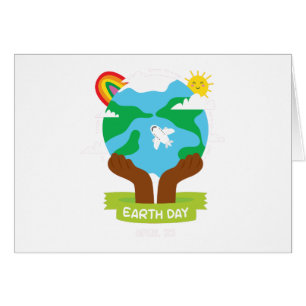 Cartão Dia da Terra do Arco-íris africano