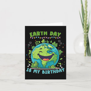 Cartão Dia da Terra É Meu Aniversário do Dia da Terra Eng