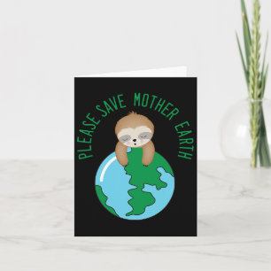Cartão Dia da Terra Por Favor Salve A Mãe Terra Chorando