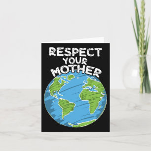 Cartão Dia da Terra Respeite Sua Mãe
