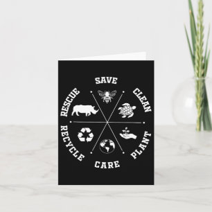 Cartão Dia da Terra Salvar Abelhas Salvando Animais Recic