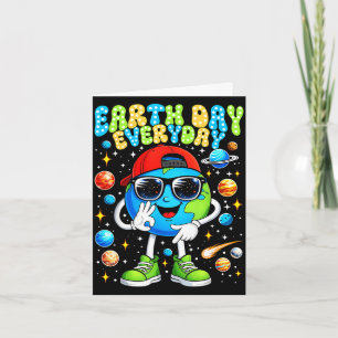 Cartão Dia da Terra todos os dias seis sete 67 aniversári