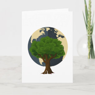 Cartão Dia da Terra Todos os Dias Vá Verde Arte Elegante