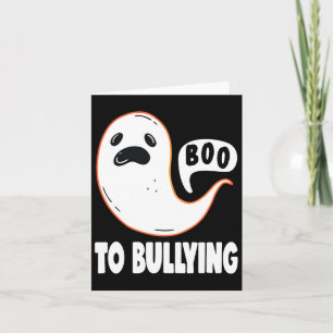 Cartão Dia da Unidade de Parar o Bullying de Boo de Hallo