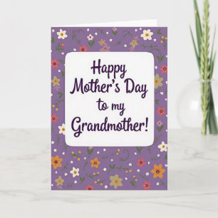 Cartão Dia das Avós Floral Card