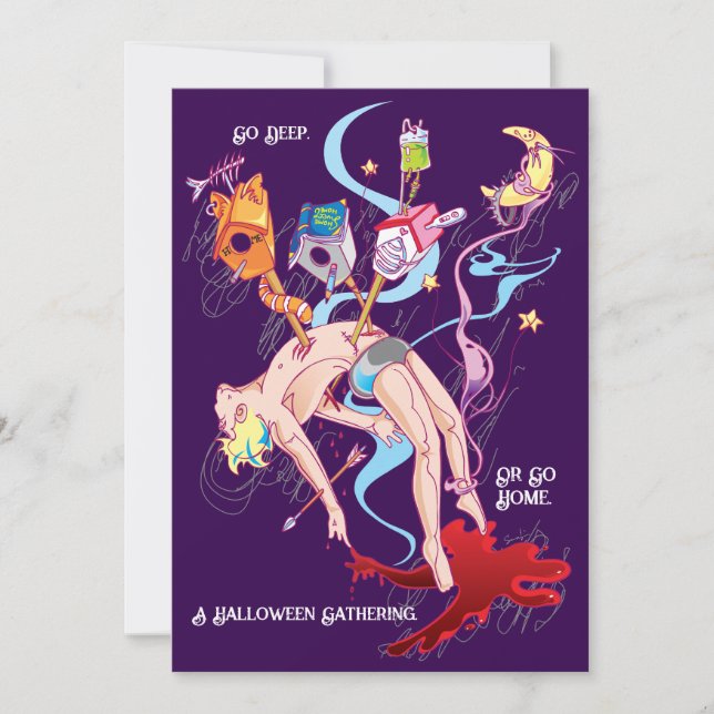 Cartão Dia das Bruxas da Fantasia Escura 2025 (Frente)