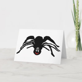 Cartão Dia das Bruxas de Cartografia Engraçado de Aranha