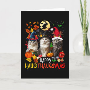 Cartão Dia das Bruxas Dia de Ação de Graças Natal Feliz H