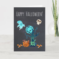 Dia das Bruxas Fantasmas Morcegos Caveiras e Doces