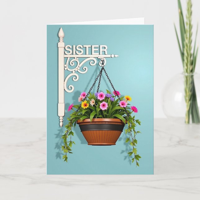 Cartão Dia das Irmãs Queridas Card Blooms (Frente)