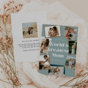 Cartão Dia das Mães 7 Fotos Melhor Mãe do Mundo