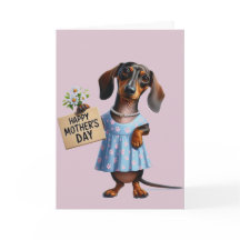 Dia das Mães Adorável Dachshund 