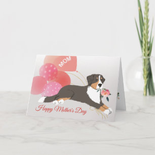 Cartão Dia das Mães Amor do seu Bernese Mountain Dog