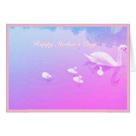 Cartão Dia das Mães Belo Lago dos Cisnes