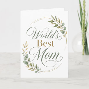 Cartão Dia das Mães Botânico Melhor Mãe do Mundo