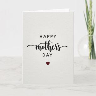 Cartão Dia das Mães Card Coracao Marrom