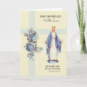Cartão Dia das Mães Católico Religioso Virgem Maria