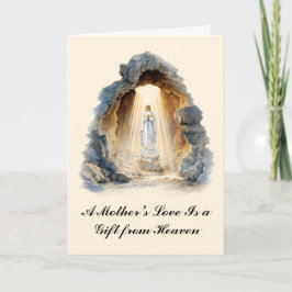 Cartão Dia das Mães Cristãs Nossa Senhora de Lourdes Oraç