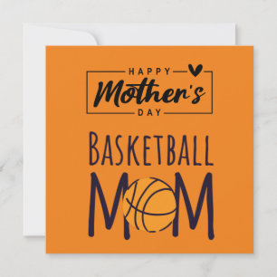 Cartão Dia das Mães de basquete para a mamãe 