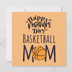 Cartão Dia das Mães de basquete para a mamãe