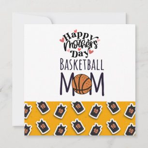 Cartão Dia das Mães de basquete para a mamãe  