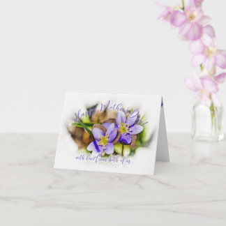 Cartão Dia das Mães de Nós Dois - Hepática Flor Silvestre