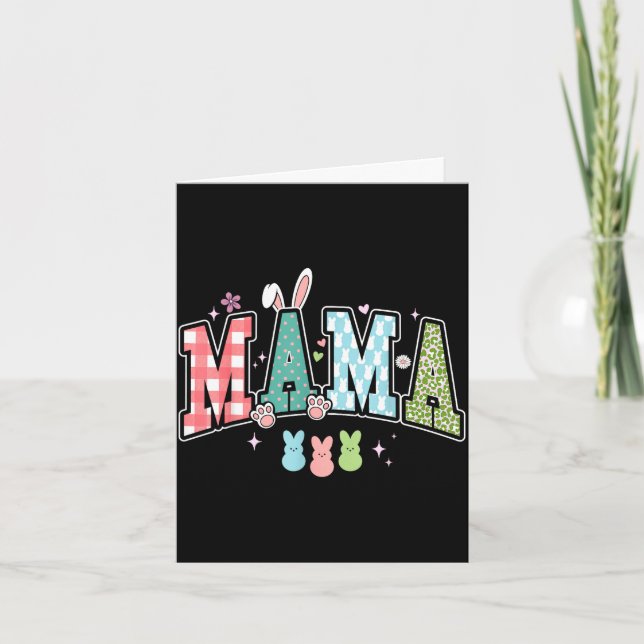 Cartão Dia das mães de Páscoa coelho engraçado da mamãe d (Frente)