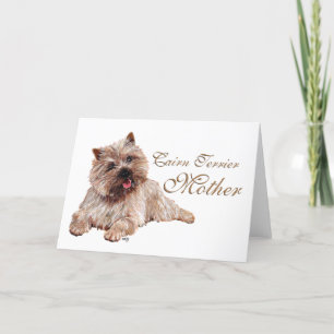 Cartão Dia das Mães do Cairn Terrier Marrom