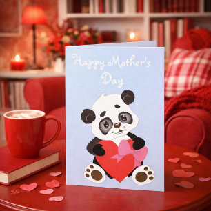 Cartão Dia das Mães do Panda Fofo