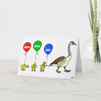 Cartão Dia das mães feliz a seu ganso de mãe!