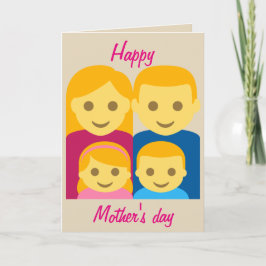 Cartão Dia das mães feliz Emoji