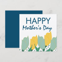 Dia das Mães Feliz Flor de Tulipa Desenhada à Mão