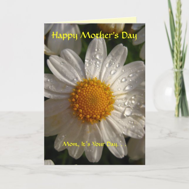 Cartão Dia das mães feliz, sentimental (Frente)