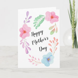 Cartão Dia das Mães Flor Floral Design Personalizado Boni