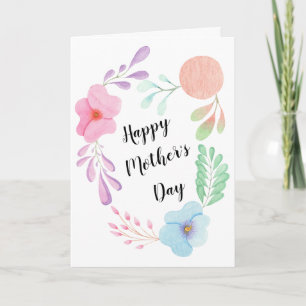Cartão Dia das Mães Flor Floral Design Personalizado Boni