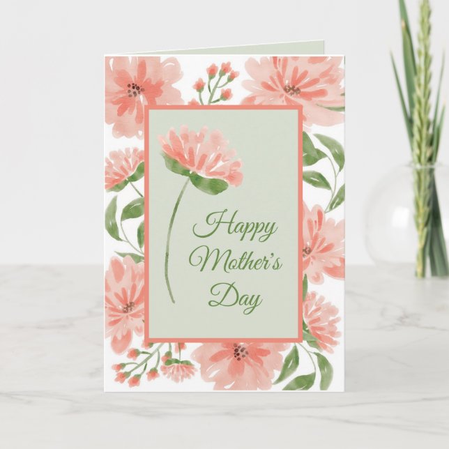 Cartão Dia das Mães Floral (Frente)