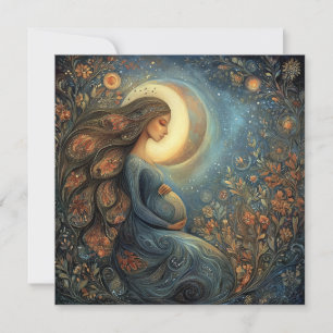 Cartão Dia das Mães Floral Celestial para a Futura Mamãe