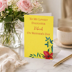 Cartão Dia das Mães Floral para Filha
