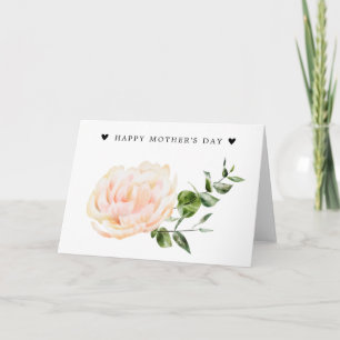 Cartão Dia das Mães Floral Rosa Feliz