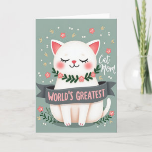 Cartão Dia das Mães Gatas Ilustração Carta