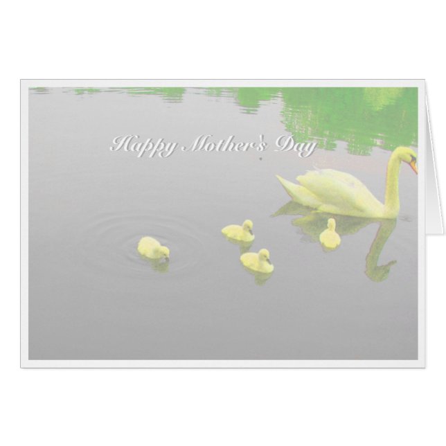 Cartão Dia das Mães Lago dos Cisnes (Frente Horizontal)