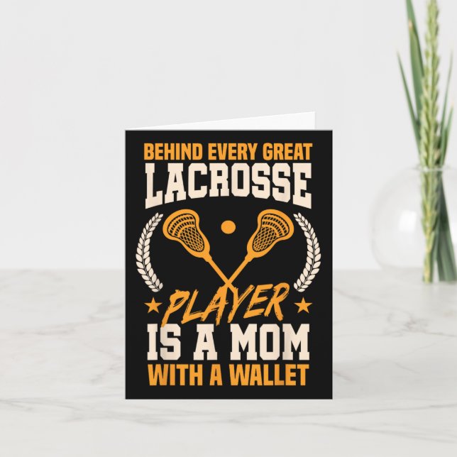 Cartão Dia das Mães Mãe engraçada de Lacrosse  (Frente)