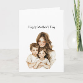 Cartão Dia das Mães Mãe Filha Morena