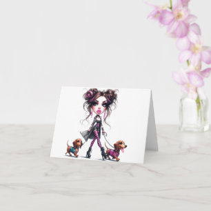 Cartão Dia das Mães Mamãe Dachshund