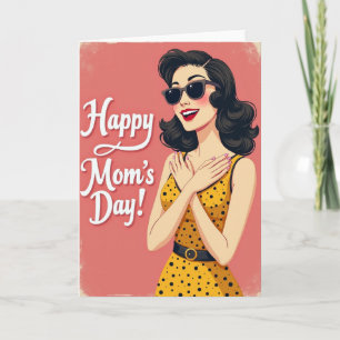 Cartão Dia das Mães no Estilo Retrô